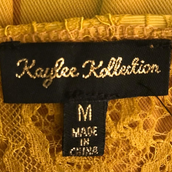 Chic Mustard Lace Romper - Picture 4 of 9